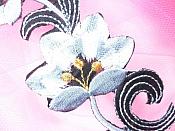 Gray Embroidered Appliques Floral Mirror Pairs 3.75" GB696X