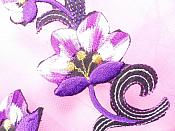 Purple Embroidered Appliques Floral Mirror Pairs 3.75" GB696X