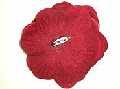 Brooch L200 Set of ( 2 ) Burgundy Flower (Pin) Appliques 3.5"