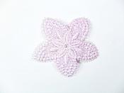 3D Applique Embroidered Floral Lavender Pearl Craft Patch 3" (GB719)