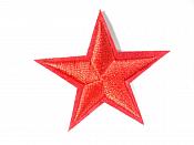 Star Embroidered Applique Red Iron On Patch 2.75" GB709