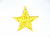 Star Embroidered Applique Yellow Gold Iron On Patch 2" GB715