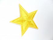 Star Embroidered Applique Yellow Gold Iron On Patch 2" GB715