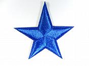 Star Embroidered Applique Blue Iron On Patch 1.75" GB708