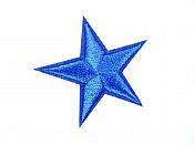Star Embroidered Applique Blue Iron On Patch 1.75" GB708