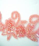Sequin Appliques Coral Mirror Pair Beaded Dance Patch 0183X