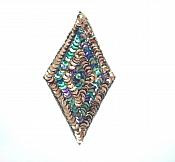 Diamond Sequin Applique Bronze Peacock  FS475