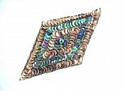 Diamond Sequin Applique Bronze Peacock  FS475