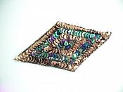 Diamond Sequin Applique Bronze Peacock  FS475