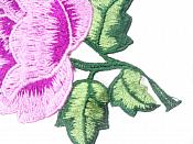 Floral Embroidered Applique Lavender Dance Costume Craft Patch 4.5" GB701