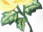 Floral Embroidered Applique Yellow Orange Dance Costume Craft Patch 4.5" GB701
