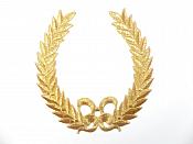Gold Embroidered Applique Metallic Designer Scroll Motif 5.5" GB683