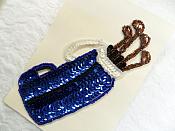 Self Adhesive Golf Sequin Applique Beaded Patch Motif Sewing Crafts Supplies 6.25" (LC1870)