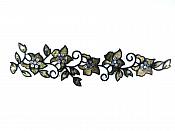 Floral Embroidered Applique Sequin Metallic Gold Black Dance Costume Craft Patch 11" GB723